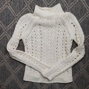 BCBG Cream Wool Knitted Sweater